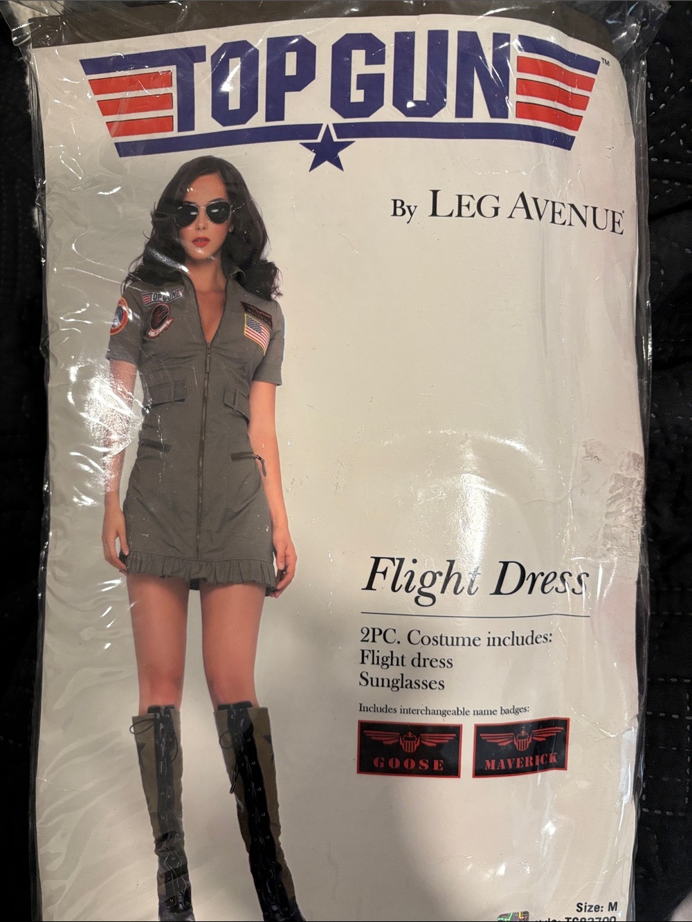 Halloween costume Top Gun Flight Mini Dress